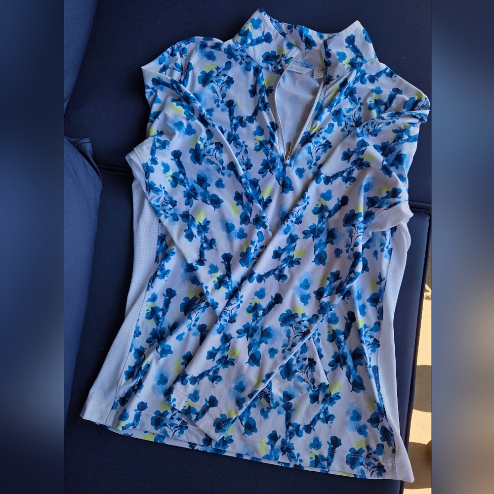 Floral Blue Women's Top